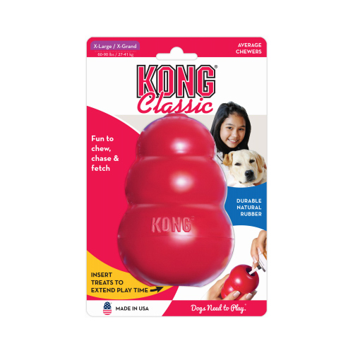 PHILLIPS PET FOOD SUPPLY KXL Classic Dog Chew Toy, Red Rubber, XL