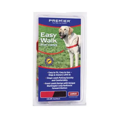 RADIO SYSTEMS EWH-HC-L-BLK Premier Easy Walk Pet Harness, Large