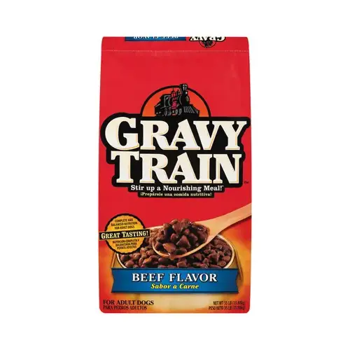 Dry Dog Food, Gravy Train, Beef, 35 Lbs.