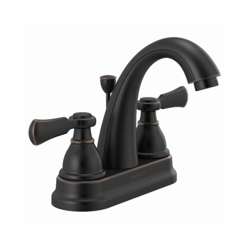 Delta Faucet P2565LF-OB Elmhurst 2-Handle Bathroom Faucet, Centerset, Oil Rubbed Bronze