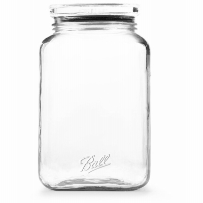 RUBBERMAID INC/JARDEN 2133570 Stack & Store Glass Storage Jar, Gallon (124 oz.)