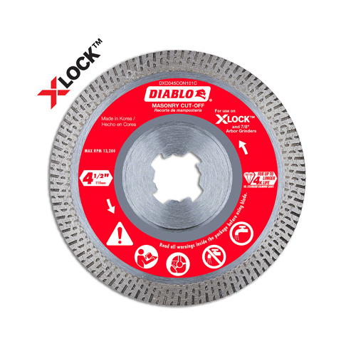 Freud DDX045CON101C X-Lock Masonry Cut Off Disc, Continuous, 4-1/2-In.