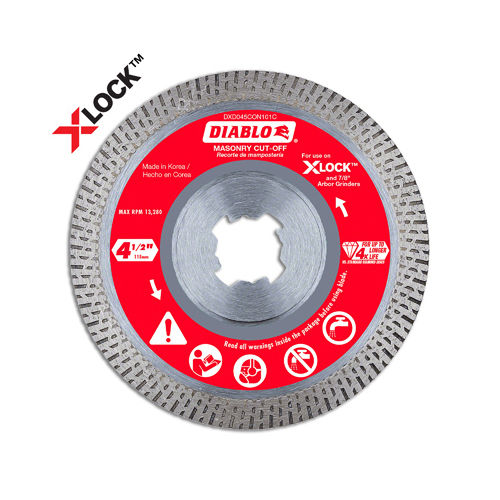 X-Lock Masonry Cut Off Disc, Continuous, 4-1/2-In.