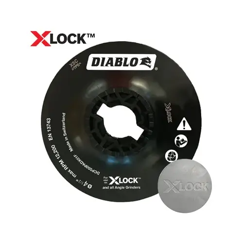 Diablo X-Lock BackUp Grinder/Sander Pad, 4-1/2-In.