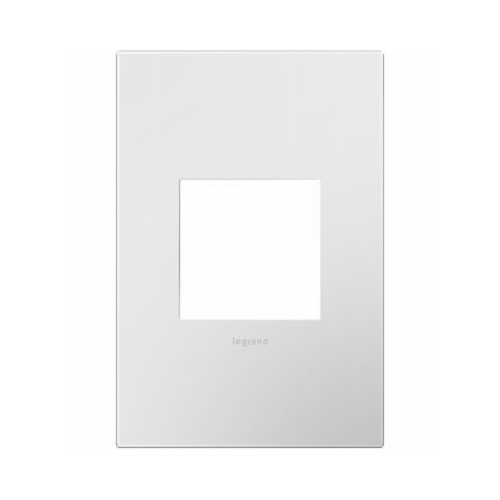 PASS & SEYMOUR AWP1G2WH6 Wall Plate, Screwless, 1-Gang, Gloss White