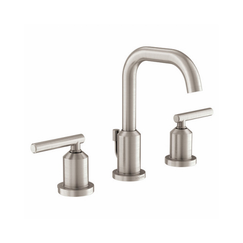 MOEN INC/FAUCETS WS84229SRN Gibson Two Handle, High Arc Bathroom Faucet, Spot-Resistant Brushed Nickel