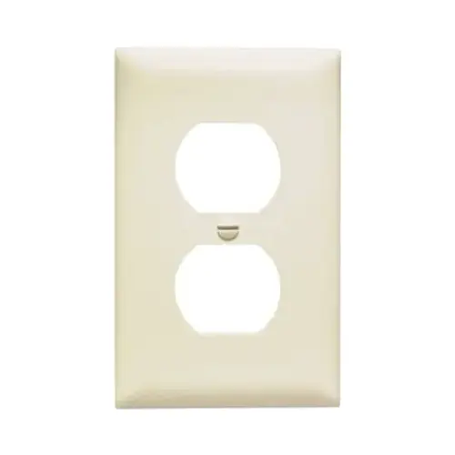 TradeMaster TP Series Receptacle Wallplate, 4.687 in L, 2.937 in W, 1 -Gang, Nylon