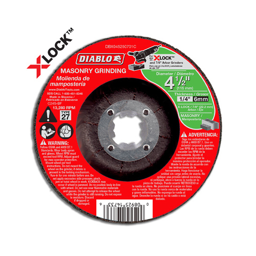 Freud DBX045250701C X-Lock Masonry Grinding Disc, 4-1/2 x 1/4-In.