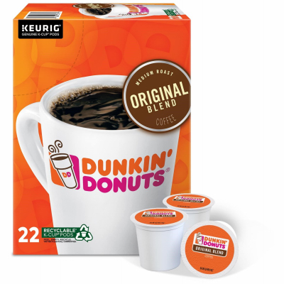 Staples 2518072 Dunkin' Donuts Original Blend K-Cups, 22-Ct.