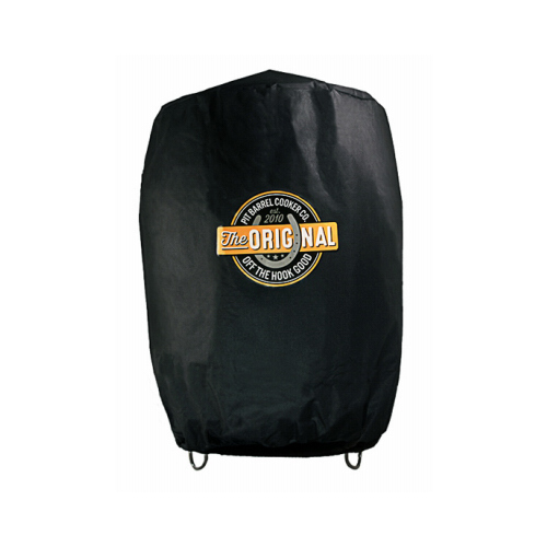 PIT BARREL COOKER CO AC1002P Custom Fit Premium Smoker Cover, Black, 18.5-In.