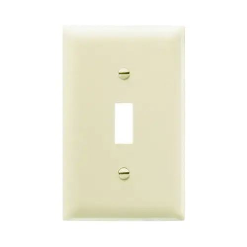 Pass & Seymour 1-Toggle Nylon Wall Plates, Ivory pack of 10