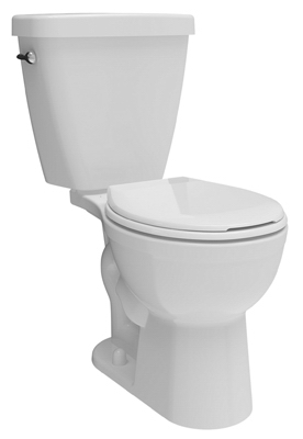 Delta Faucet C41101-WH Prelude Toilet Kit, Low-Flow, Round-Front, White Vitreous China, 2-Pc.