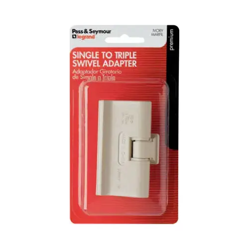 15A Ivory Swivel Triple Adapter