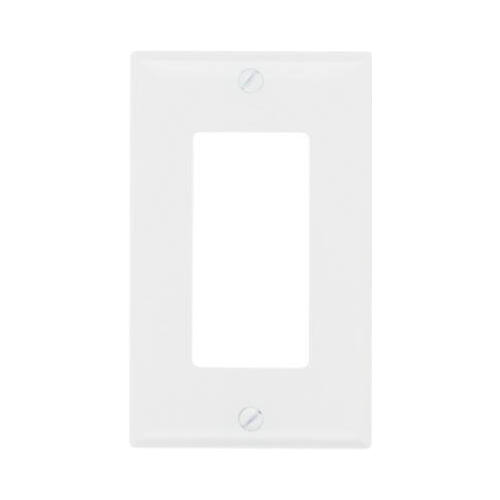 Wall Plate, 1-Gang Decorator, Urea, White