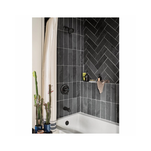 MOEN INC/FAUCETS 82910BL Banbury Posi-Temp Single Handle Tub / Shower Faucet + Spray Head, Matte Black