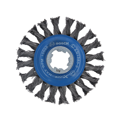 Robert Bosch Tool Corp WBX428 X-Lock Knotted Wire Wheel, Full Cable, Carbon Steel, 4.5-In.