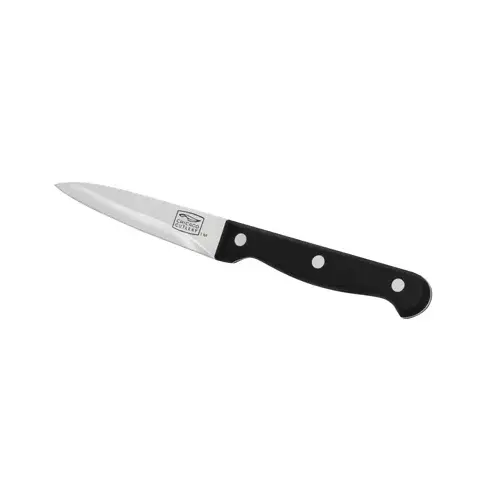 Essentials Parer Knife, Stainless Steel & Black, 3.5-In.