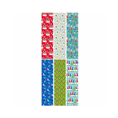 Christmas Wrapping Paper, Juvenile Theme, 80 Sq. Ft.