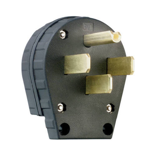 Angle Plug for Dryers, Commercial Grade, 3-Pole, 30 or 50-Amp Configurable