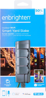 JASCO PRODUCTS COMPANY 51492 Smart Wi-Fi Yard Stake, 6 Outlets, Green