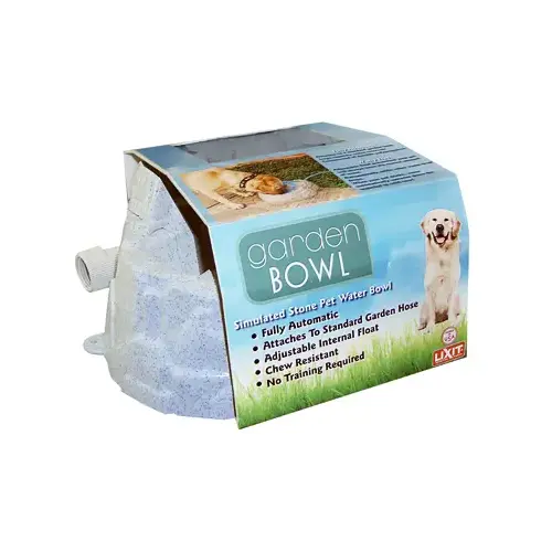 Lixit 30-0845-004 Garden Pet Water Bowl, Simulated Stone