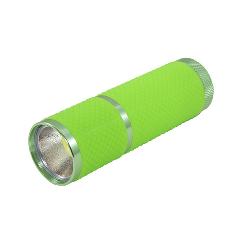 COB LED Flashlight, Rubber Grip, Assorted Colors, 3 AAA Batteries Included - pack of 16