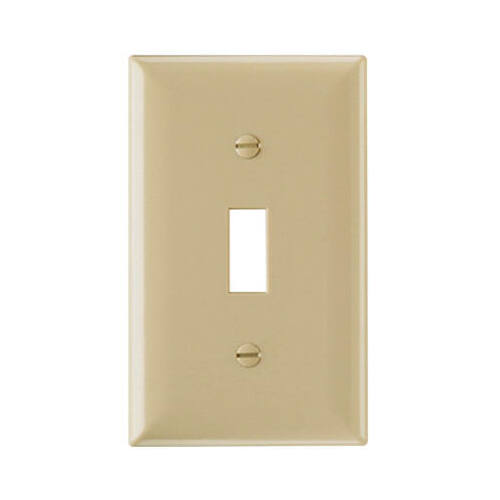 Wall Plate, 1-Gang Toggle, Light Almond