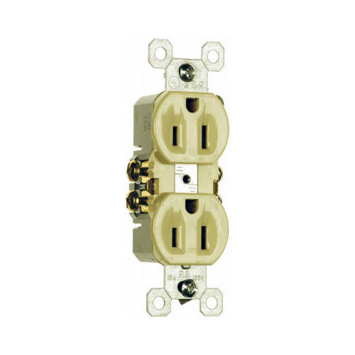 Standard Duplex Outlet, 15-Amp, 125-Volt, Ivory - pack of 150