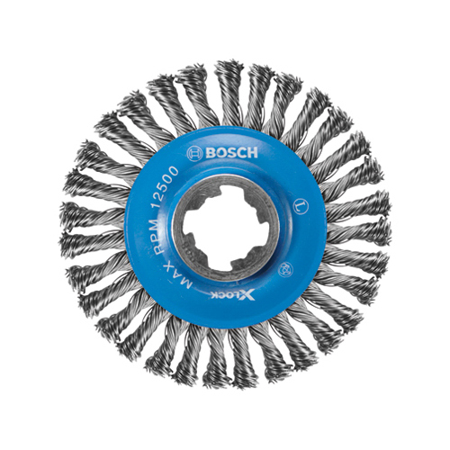 Robert Bosch Tool Corp WBX408 X-Lock Knotted Wire Wheel, Carbon Steel, 4.5-In.