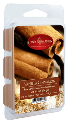 CANDLE WARMERS ETC 7900S Wax Melts, Pure Vanilla, Sweet Cinnamon & Tough Of Sugar, 6-Ct.