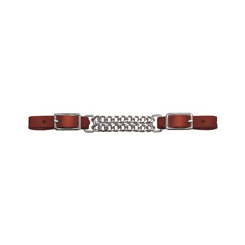 Bridle Curb Strap, Mahogany Leather, 5/8 In.