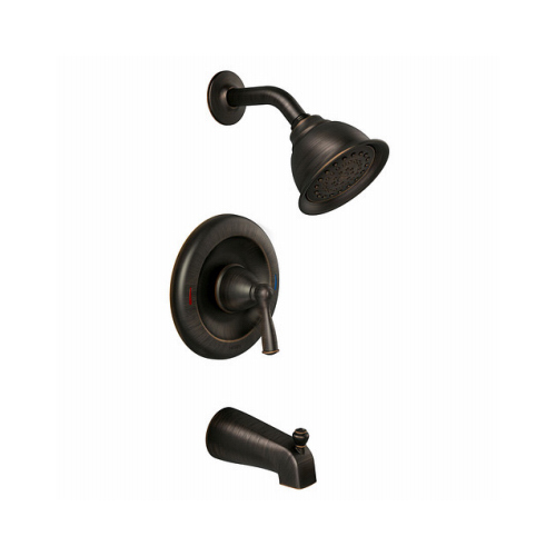 Banbury Posi-Temp Single Handle Tub / Shower Faucet + Spray Head, Mediterranean Bronze