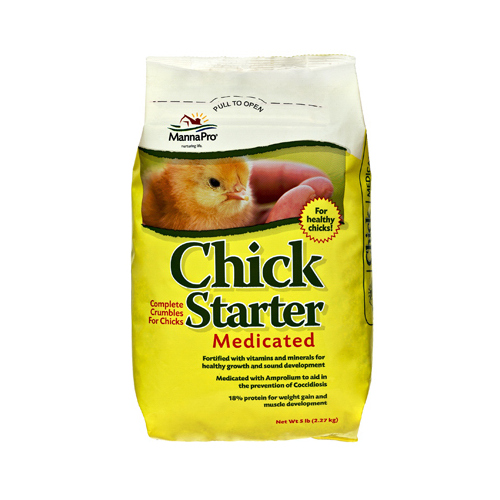 MANNA PRO PRODUCTS LLC 1000197 Chick Starter Feed, Medicated, 5-Lbs.