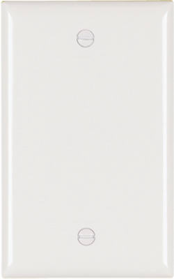 PASS & SEYMOUR TP13WCC30 1-Gang Blank Wall Plate, Nylon, White