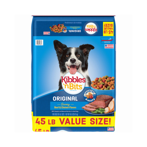 Dog Food, Dry, Original Savory Beef & Chicken, 45-Lb. Bag