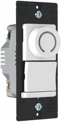 PASS & SEYMOUR DR703PWV 3-Way Rotary Dimmer Switch with Pilot Light, White