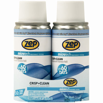 Zep, Inc. ZUCL32PK Deodorizer Fragrance Refill, Crisp & Clean Scent, 3-oz - pair