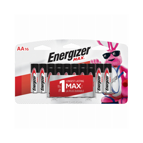 EVEREADY BATTERY E91LP-16 MAX AA (Double A) Alkaline Batteries  pack of 16