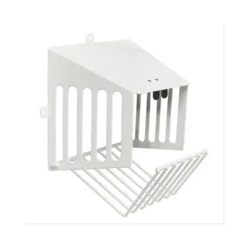 HY-C COMPANY, INC. DEV-6S-W Exclusion Dryer Vent Guard, White Zinc/Steel, 6 In.