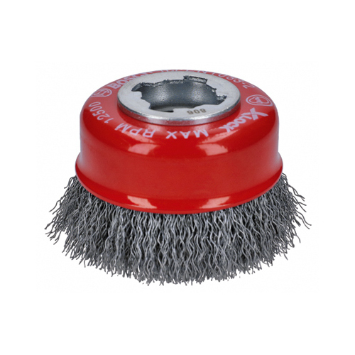 Robert Bosch Tool Corp WBX318 X-Lock Crimped Wire Cup Brush, Carbon Steel, 3-In.