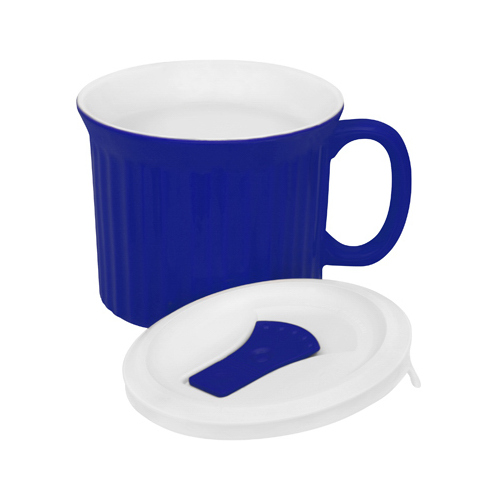 Pop Ins Mug, Blue Stoneware, 20-oz.