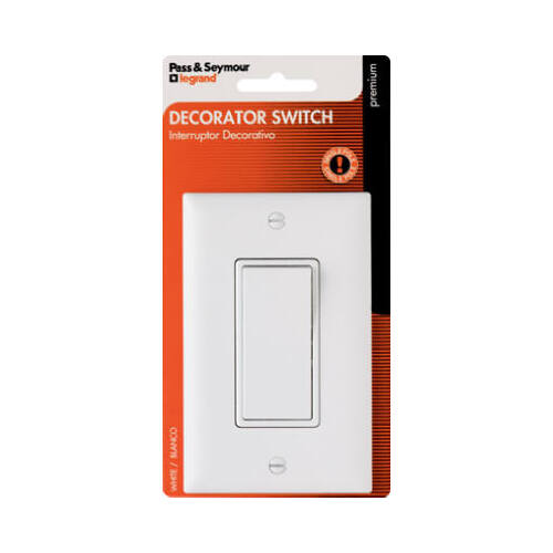 White Premium Decorator Single-Pole Switch