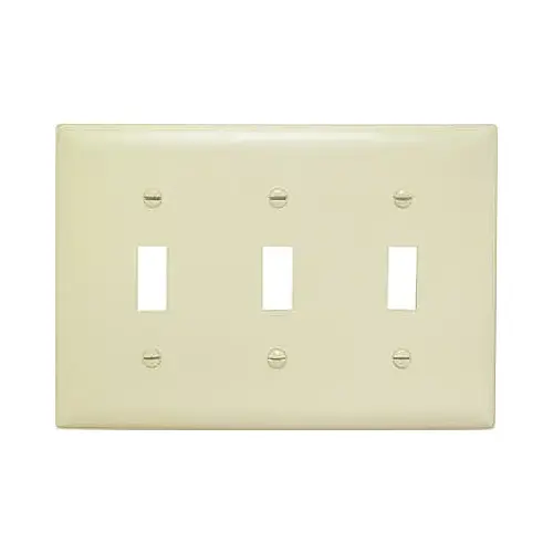 Wall Plate, 3-Toggle, Urea, Ivory