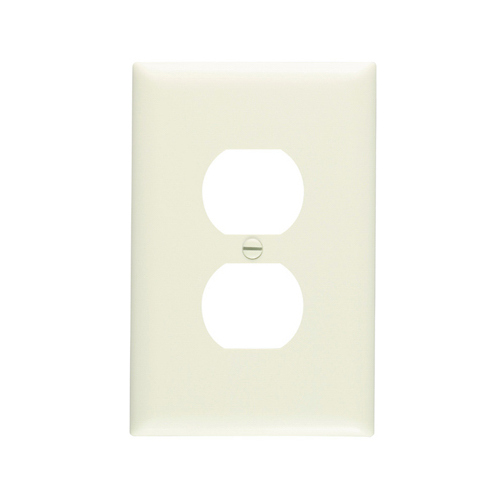 One Duplex Outlet Opening Nylone Wall Plate, One Gang, Almond