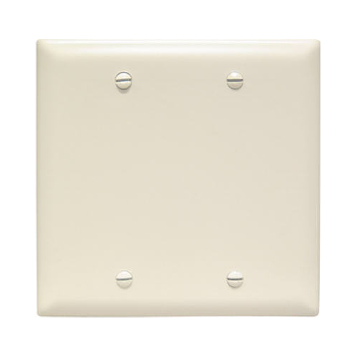 Trademaster 2 Gang Light Almond Wall Plate