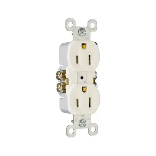 Standard Duplex Outlet, Light Almond, 2-Pole, 3-Wire Grounding, 15-Amp., 125-Volt - pack of 10