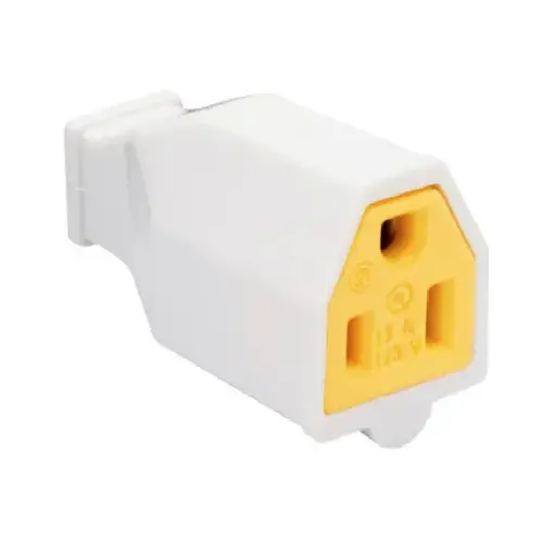 Construction Connector, High-Impact Thermoplastic, 15-Amp, 125-Volt, White