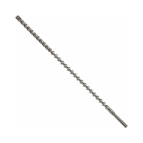 Bulldog Hammer Drill Bit, 1/2 in Dia, 18 in OAL, Variable Flute, 2-Flute, 3/8 in Dia Shank