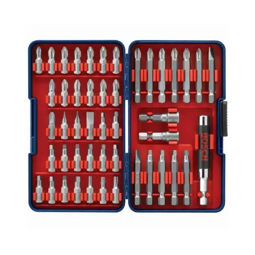 Screwdriver Bit Set, 47-Piece, Steel