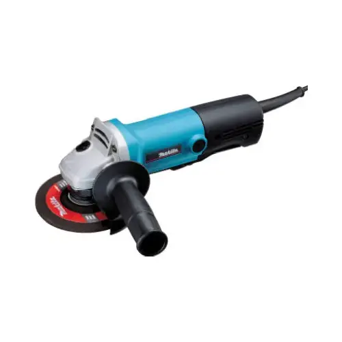 Angle Grinder, 7.5 A, 4-1/2 in Dia Wheel, 11,000 rpm Speed Teal